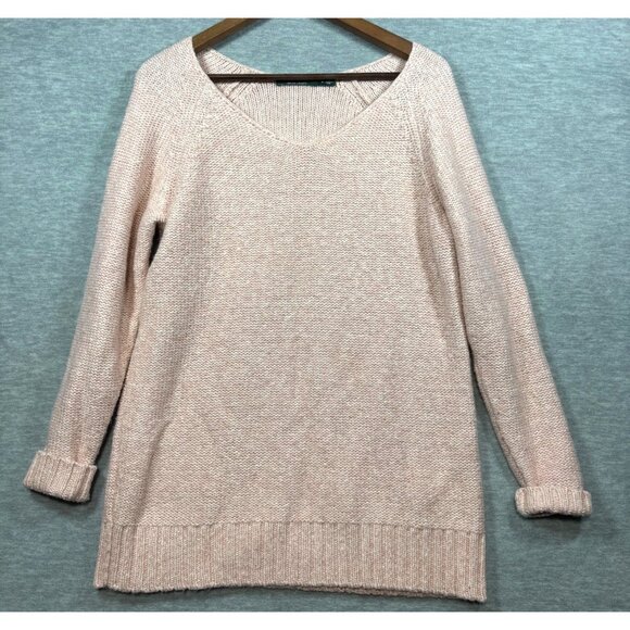 Lauren Ralph Lauren Sweaters - Lauren Ralph Lauren Womens Sweater M Pink Knit Sweater Pullover